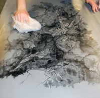 Hand drawn lithograph