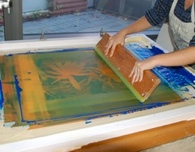 Printing the cyan ink for a screen print