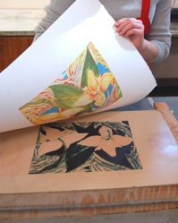 Printing the cyan color of a lithograph
